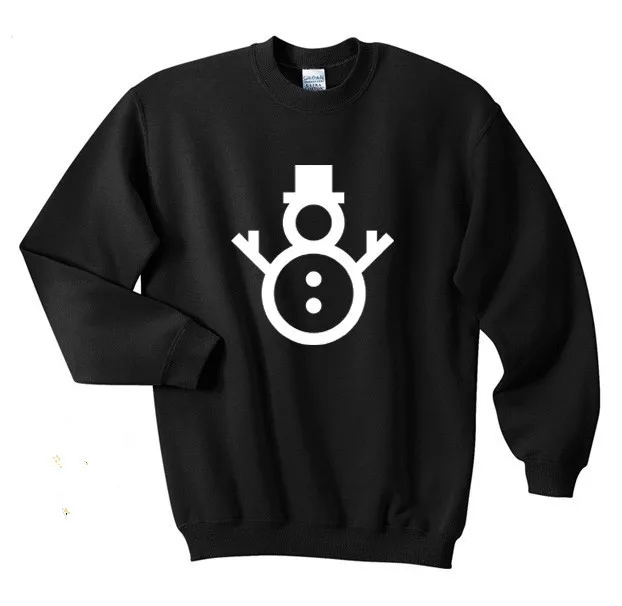 

Casual Long Sleeve O-Neck Merry Christmas Holiday Cotton Hoodies Snowman Slogan Jumper Graphic Sweatshirt