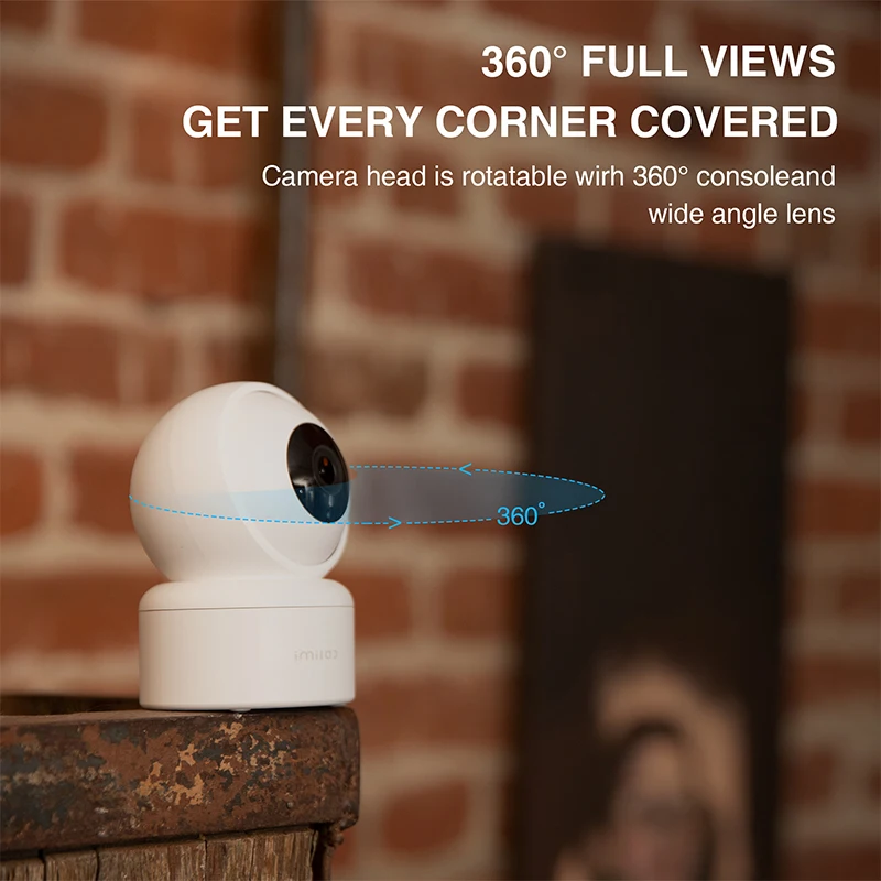 C20 Home Security Camera, 1080p HD, IP, CCTV interior Baby Cam, Vigilância por Vídeo 360 °, Visão Noturna, Webcam, Trabalhar com Alexa, Novo