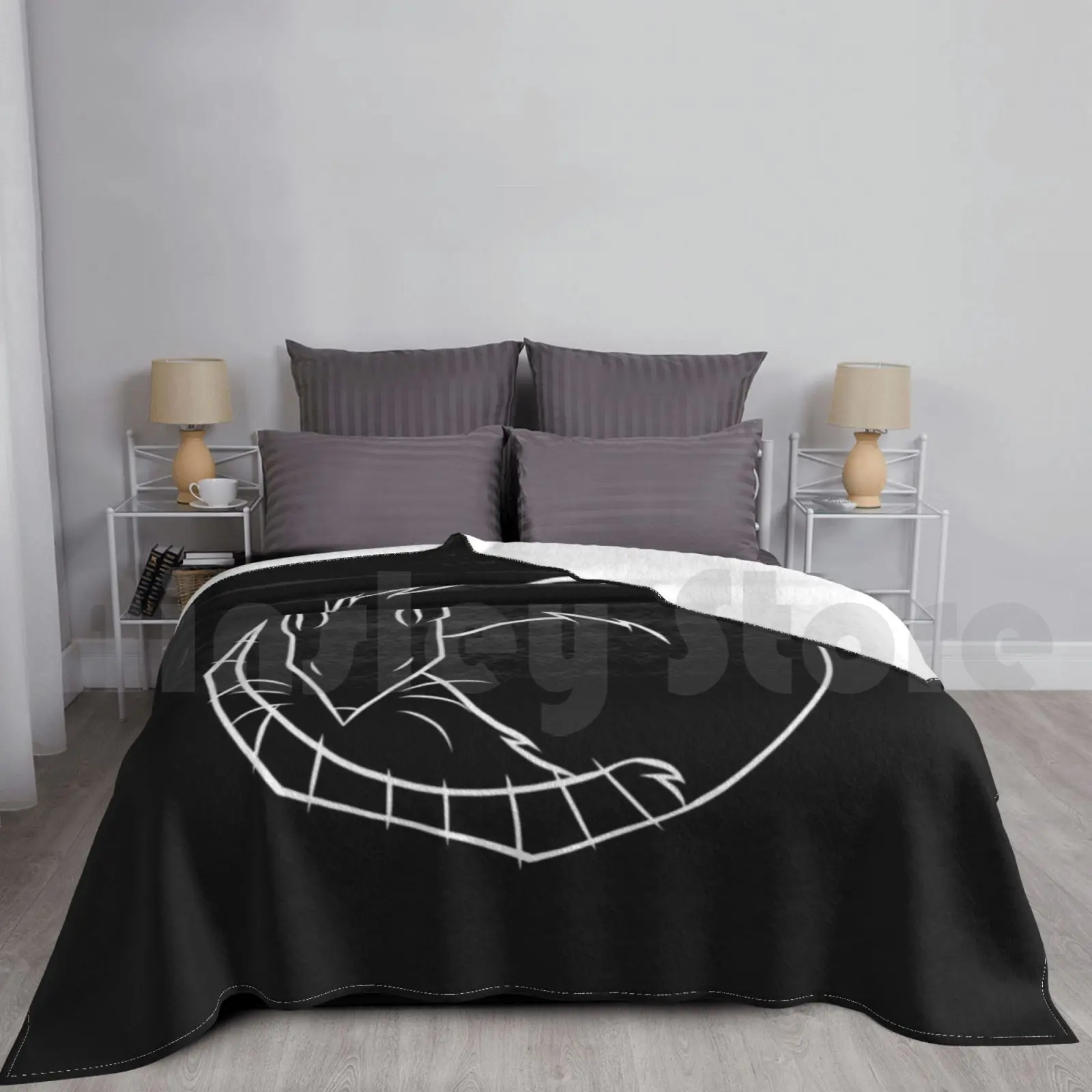 Sleeping Rat White Outline Blanket For Sofa Bed Travel Sleeping Rat Rats Ratty Rat Art Rodent Tail Sleep Curled