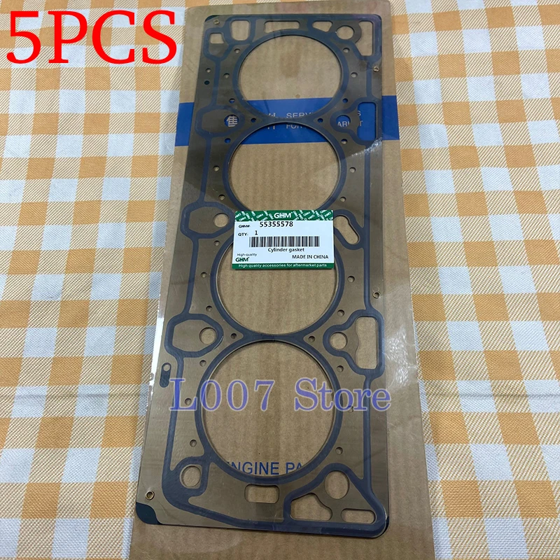 

5PCS Engine Cylinder Head Gasket For Chevrolet Aveo Cruze Orlando Lacetti Cadillac CTS Pontiac G3 Vauxhall Opel Astra 55355578