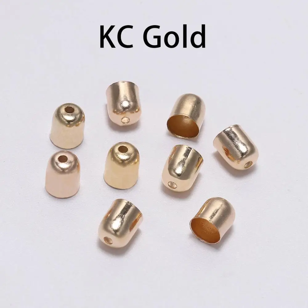 50-100 teile/los Crimp End Kappen Leder Schnüre End Spitze Perlen Kappen Fit 4-12mm Verschlüsse Für DIY schmuck Machen Liefert