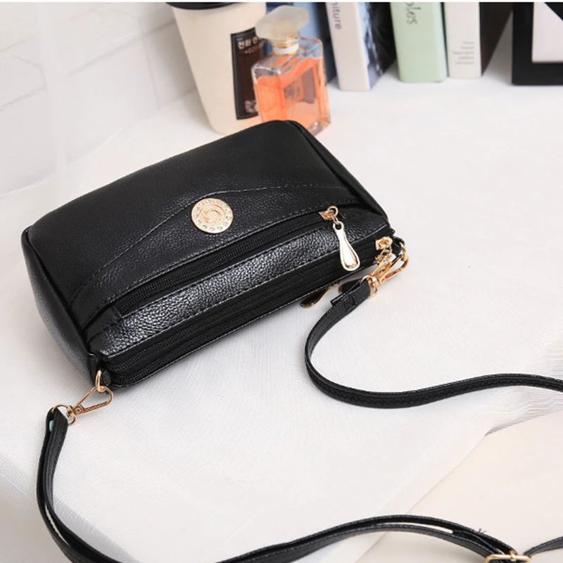 Crossbody Bags for Women PU Leather Messenger Bags Female Multiple Pocket Shoulder Bags Ladies Square Messenger Phone Purse