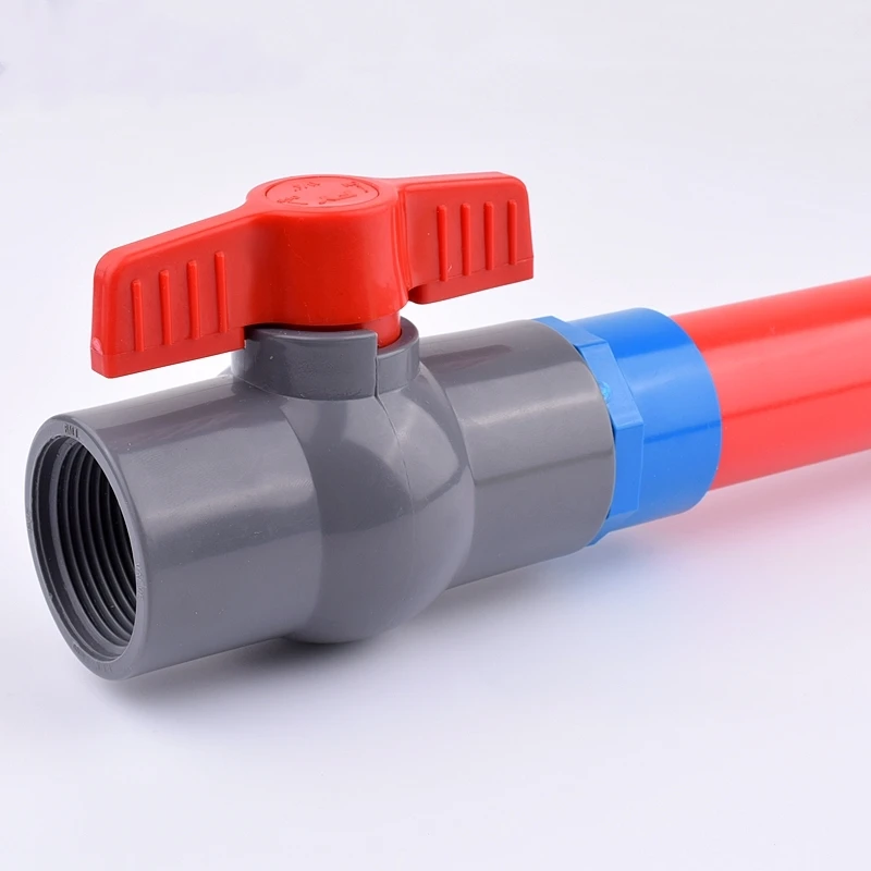PVC Tubo Feminino Válvula Rosca, Aquário Jardim Irrigação Ball Valve, Fish Tank Tubo de Água, 1/2 \