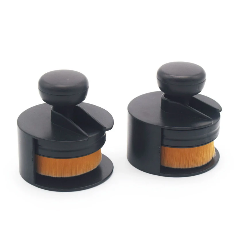 1 قطعة من البلاستيك المحمولة فرشاة للمكياج دفع سحب نمط استحى مؤسسة فرشاة مسحوق التجميل فرشاة للمكياج الوجه السائل أدوات ماكياج التجميل