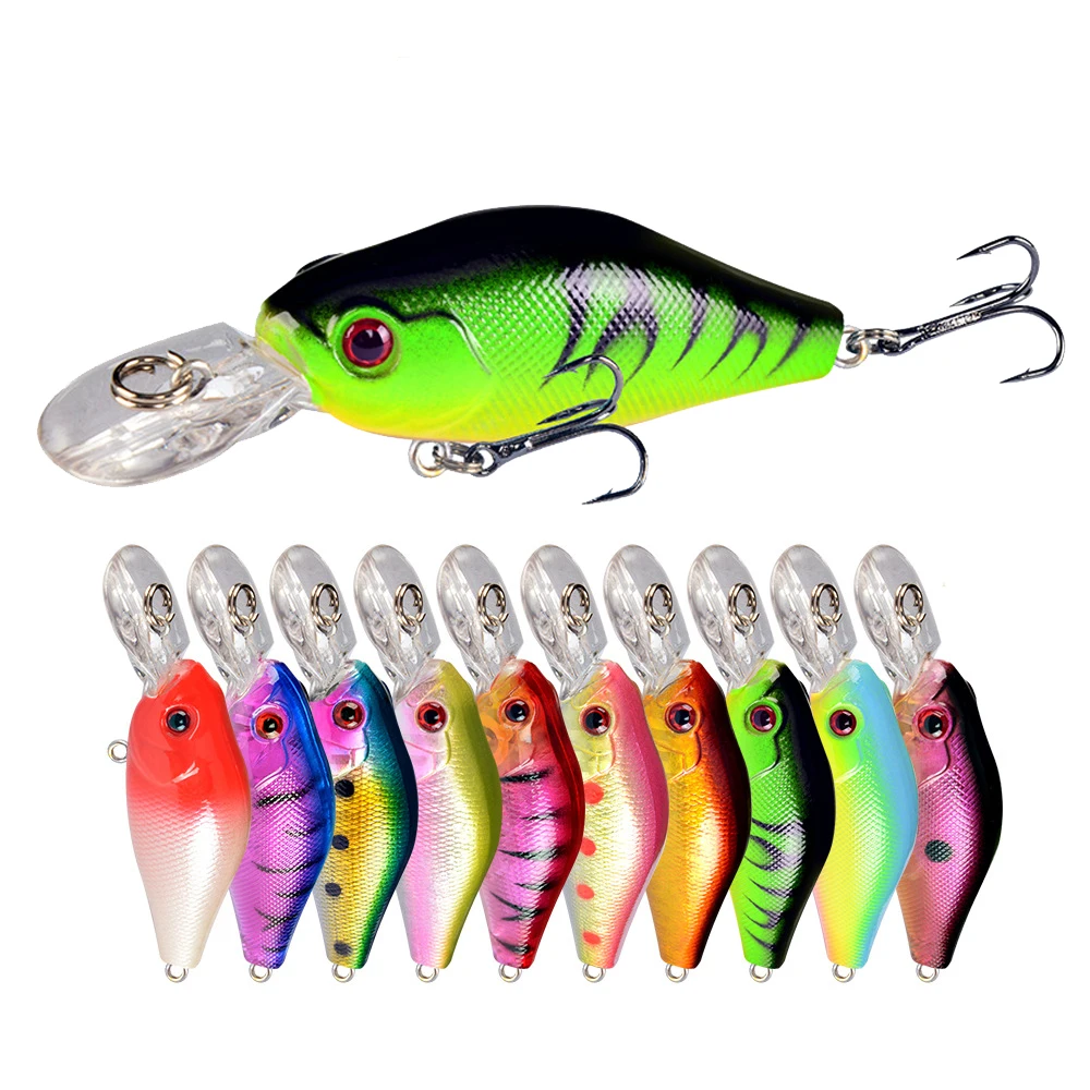 

1PCS 8g 7cm Crankbait Fishing Lure Isca Artificial Hard Bait Floating Wobbler For Pike Lifelike Crank Swimbait Fishing Tackle