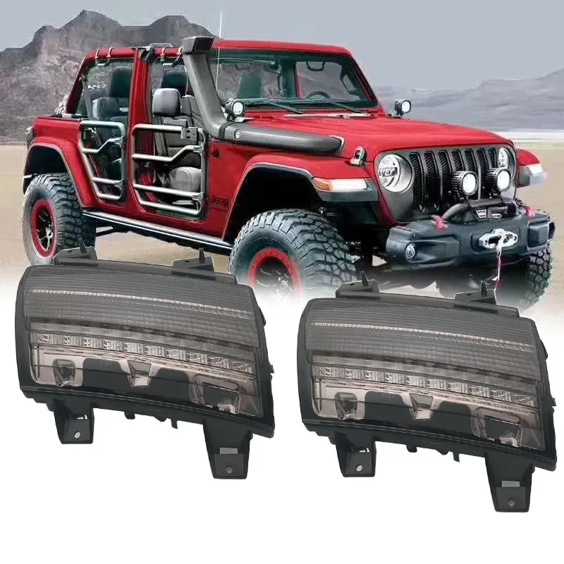 

New for Jeep Wrangler JL 2018 2019 Daytime Running / Turn Signal Lightsr White DRL