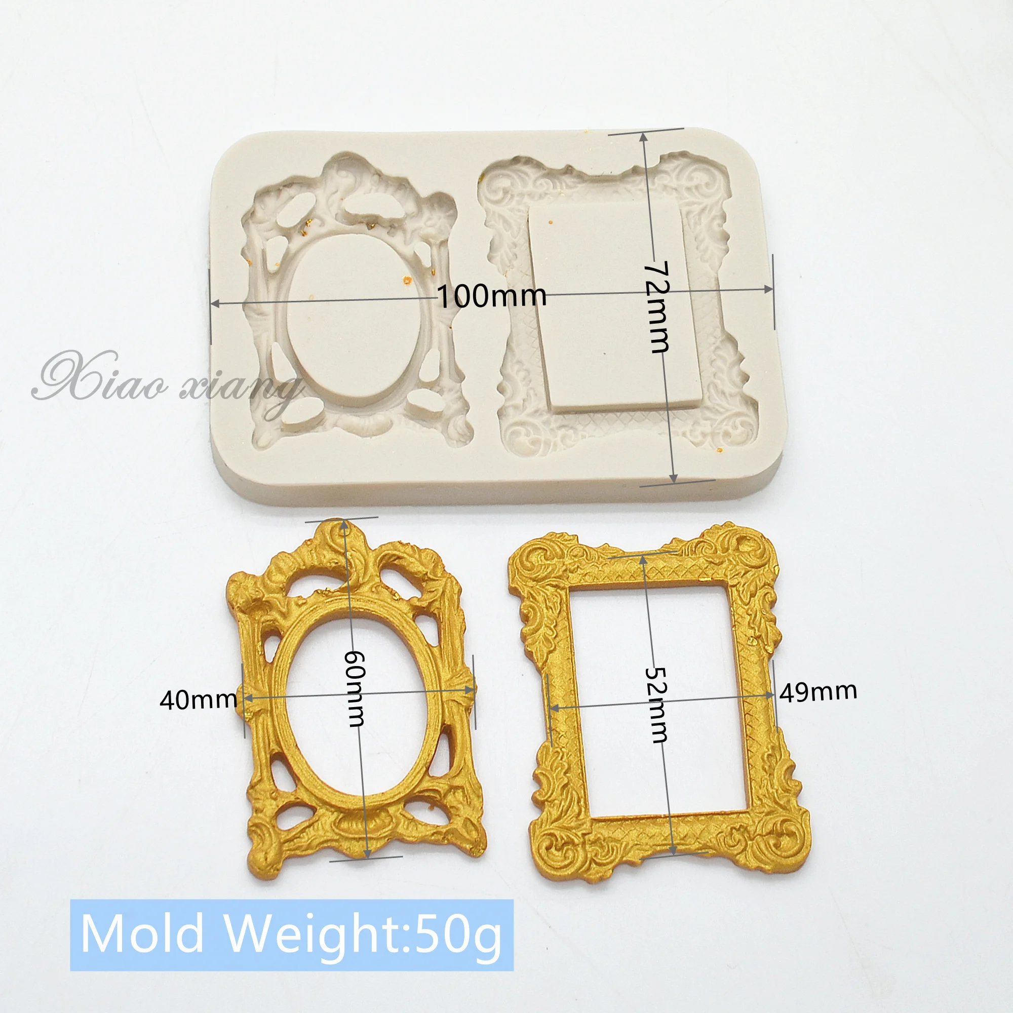 Photo Frame Silicone Fondant Mold For Baking Cake Decorating Tools Frame Chocolate Soap Mold Cake Kitchen Accessories