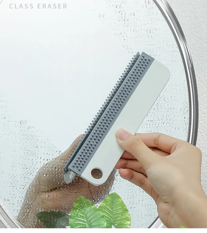 Portable Glass Wiper Scraper Kitchen Bathroom Glass Cleaning Tools Soft Silicone for Car Mirror Cleaner Squeegee Window Cleaning