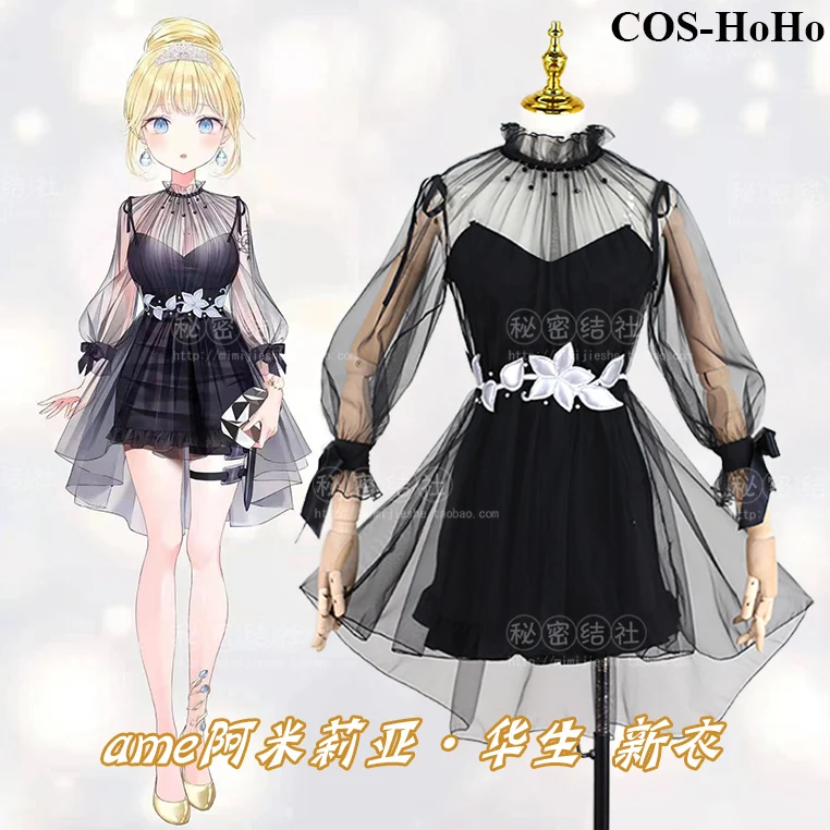 

COS-HoHo Anime Vtuber Hololive Watson Amelia Dress Lovely Uniform Cosplay Costume Halloween Party Role Play Outfit Women NEW