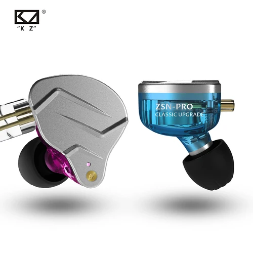 KZ ZSN Pro auriculares intrauditivos tecnología híbrida 1BA + 1DD auriculares de Metal de graves HIFI auriculares deportivos con cancelación de ruido Monitor