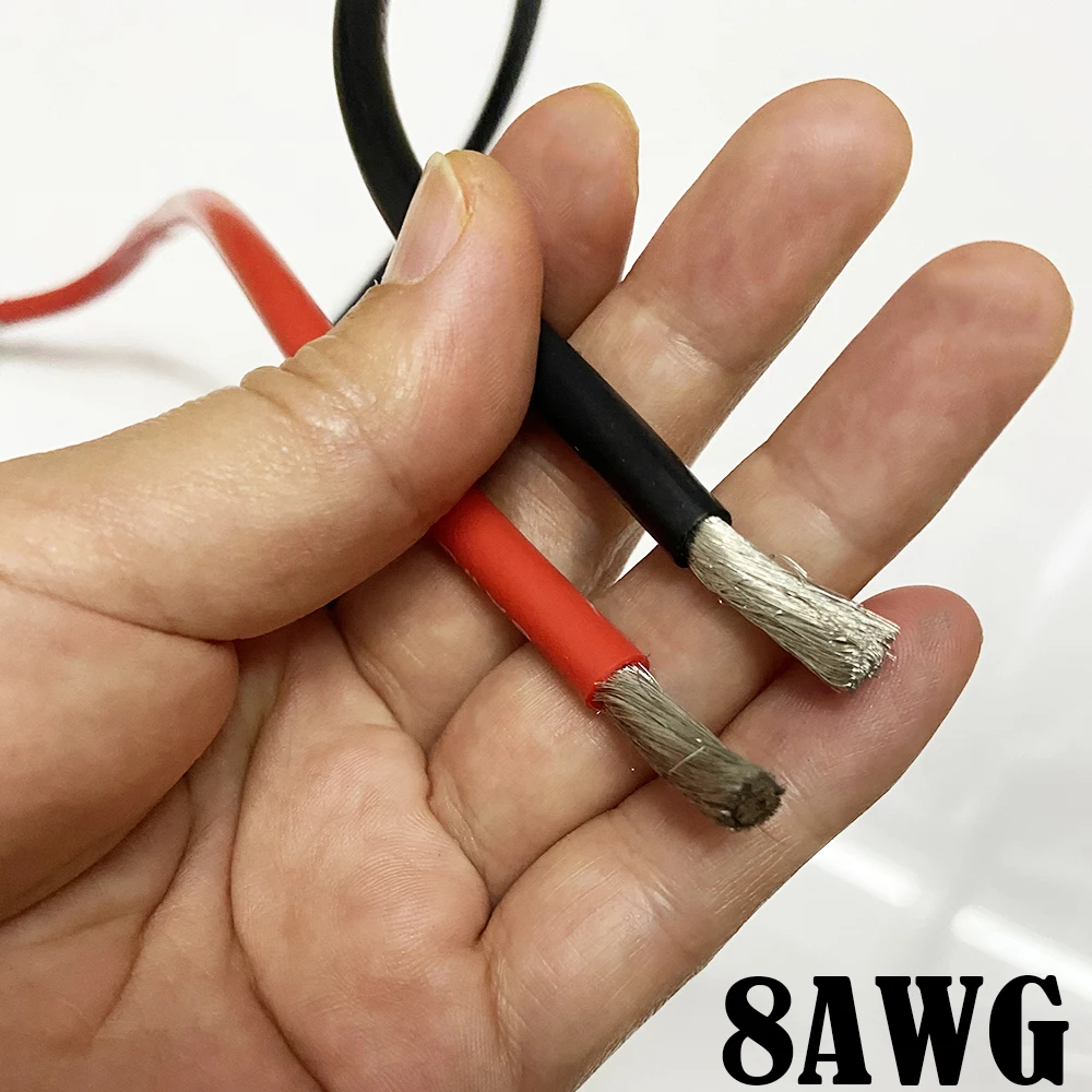 1 Meter Red and 1 Meter Black Silicon rubber Cable 12AWG 14AWG 16AWG 20AWG 30AWG Heatproof Soft Silicone Silica Gel Wire