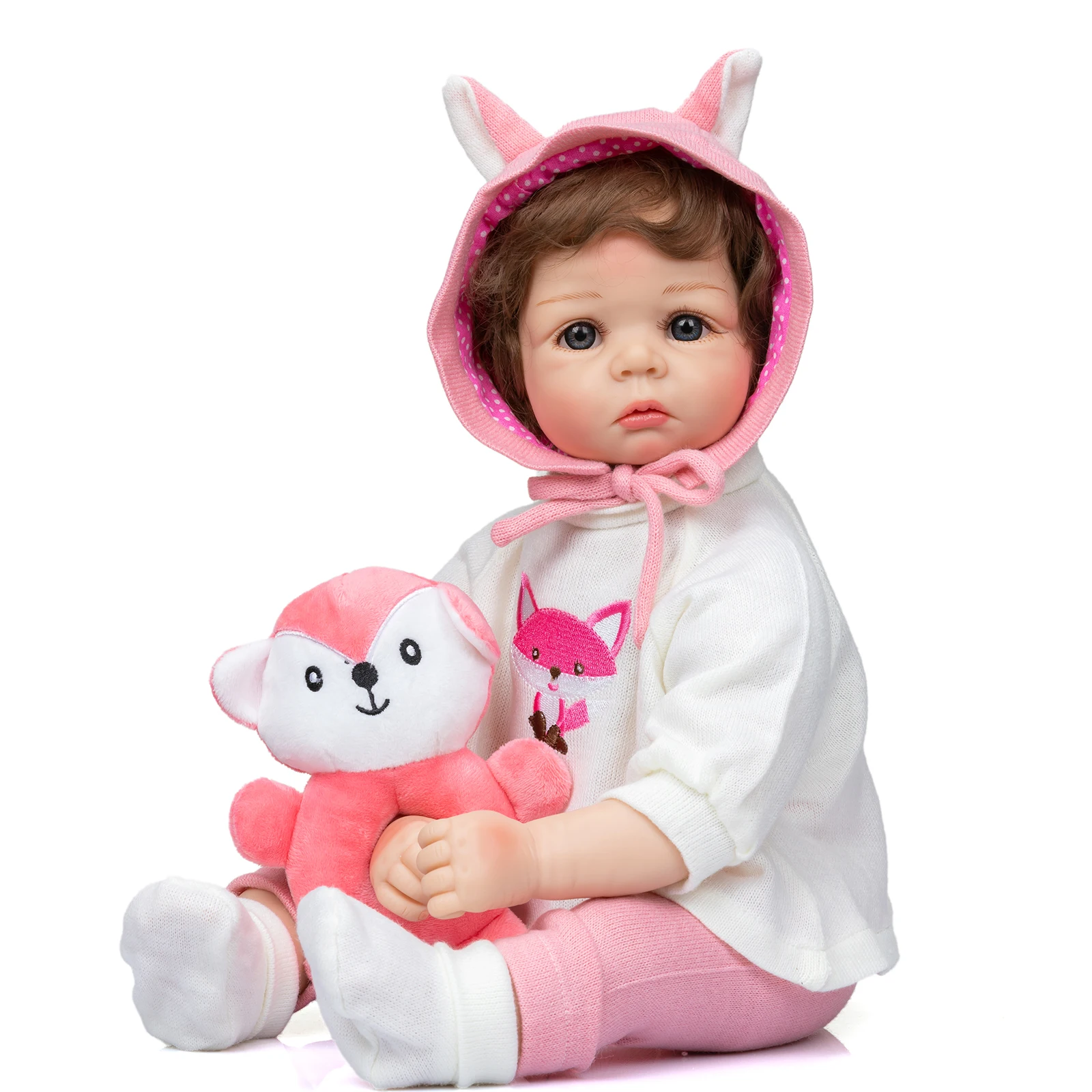 NPK 22inch Reborn Baby Girl Doll - Princess Newborn Size Daphne Lifelike Soft Touch Sweet Face Birthday Gift for Girls
