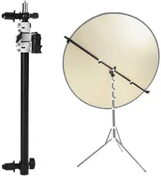 Holder Bracket Swivel Head Reflector Disc Arm Support with Telescopic Boom Arm Top Light Sandbag for Speedlite Mini Flash Strobe