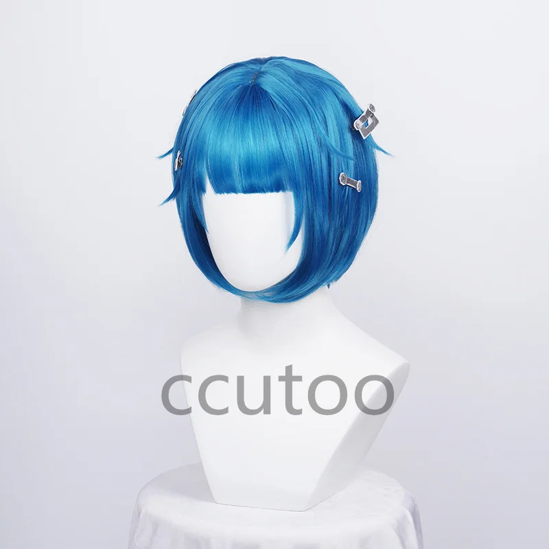 Arcane Jinx Game LOL Cosplay Wig Blue Color Juvenile And Junior Woman Hair Heat Resistant Synthetic Hair + Wig Cap