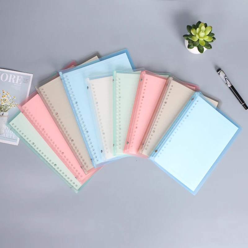 Ultra-thin Translucent Loose-leaf Notebooks Soft Removable Binder Hand Account Notepad School Office Planner Book Diary Notebook