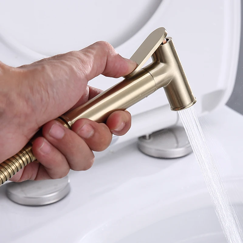 Brass Handheld Toilet bidet sprayer set Accessories Black Bidet Faucet for Bathroom Hand sprayer shower Jet self cleaning Gold