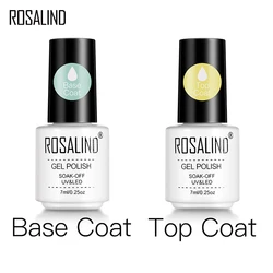 ROSALIND Primer Gel Polish  Semi Permanent Nails For Manicure Strengthen Top Base Coat Soak Off UV Vernis Lacquer Nail Gel Art