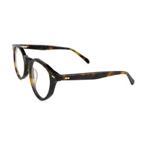 Men's Green Acetate Round Glasses Frame #5