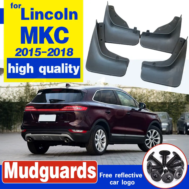 Set of 4 car Front and Rear Splash Guard Mud Flaps mudguards fender For Lincoln MKC 2015 2016 2017 2018 Car Accessories