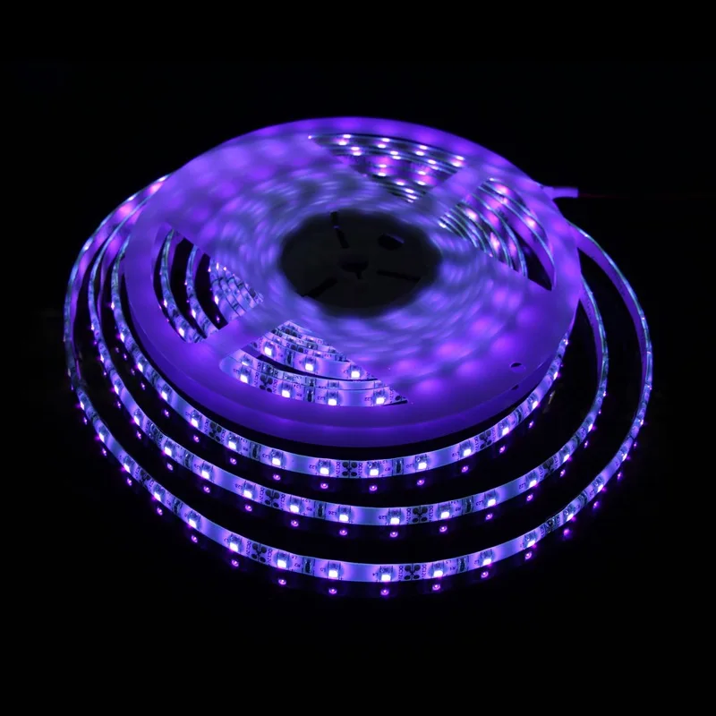 

12V UV Ultraviolet 395-405nm LED Strip Black Light Set 5050 2835 SMD 60led/m Tape Lamp For DJ Fluorescence Party