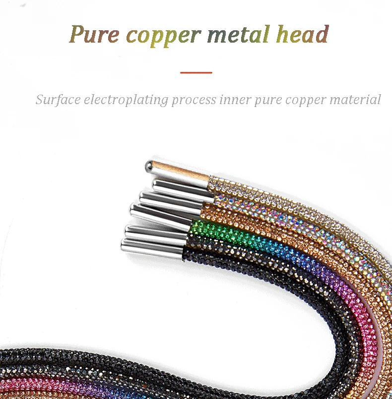 1 Stück runde Strass-Schnürsenkel, Regenbogen-Diamant-Schnürsenkel, Sneaker-Schnürsenkel, Kordelzug, DIY-Hosen-, Hoodie-, Kleid- und Gürtelzubehör – Detail 6