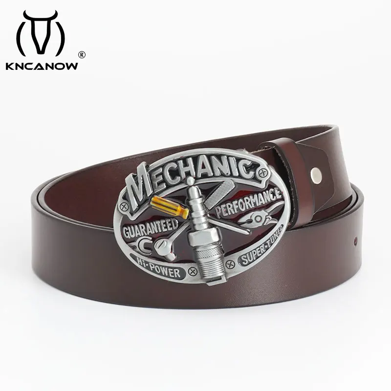 130cm Cow Genuine Leather Belt Big Large Size Mechanic Tool Retro Buckle Cowboy Jeans Gift Male Strap Cinturones Para Hombre