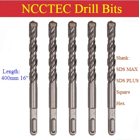 

[Length 400mm 16'' ] Diameter 3-50mm 0.12''-2'' carbide core drill bits | Hammer hole saw SDS MAX SDS PLUS Square Hex Shank