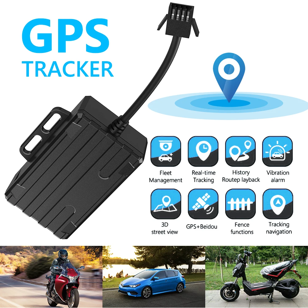 GPS Motorvoertuig Auto GPS GSM Tracker Anti-verloren Waterdicht Real Time Tracking Locator Ingebouwde sensor Alarm voor lage batterijspanning