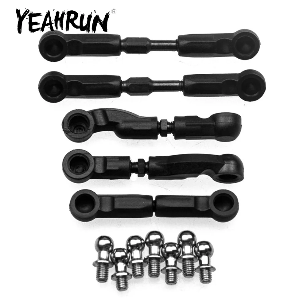 YEAHRUN Completed Plastic Tie Rod Set Steel Ball Head End for 3Racing Sakura D4 AWD RWD 1/10 RC Drift Racing Car Accessories