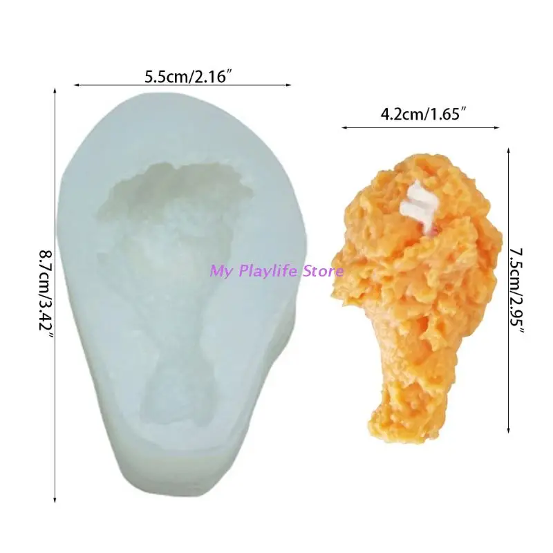 Świeca silikonowa formy smażony kurczak nogi formy żywności gips aromaterapeutyczny formy gliny formy ciasto foremki do czekoladek do pieczenia