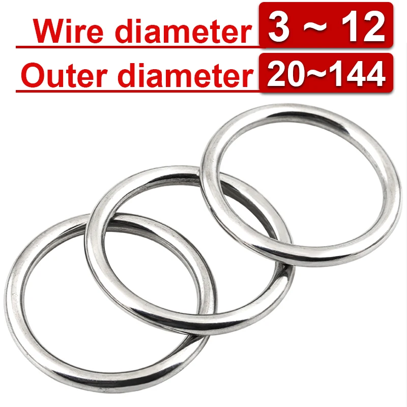 304 Stainless Steel Circle Ring Solid Welded O-circle Rust Ring Iron Ring Pet Pull Ring Fishing Net Pull Ring Hang Steel Ring