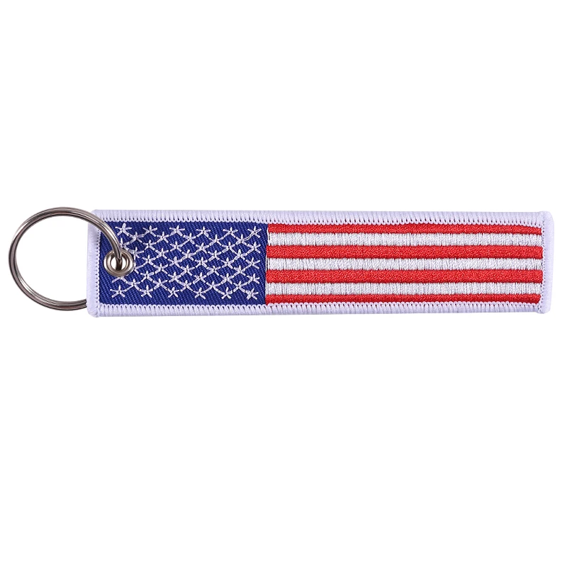 US Flag Keychain Mobile Phone Strap with Key Ring EDC for Motorcycles Scooters Cars and Patriotic American Flag Gift Keychains