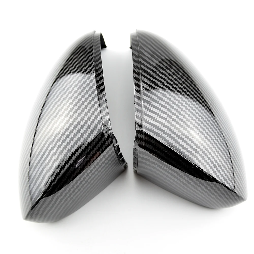 Side Wing Mirror Caps Cover for VW Tiguan MK1 Sharan For Skoda Yeti (Carbon Look) 2009 2010 2011 2012 2013 2014 2015 Replacement