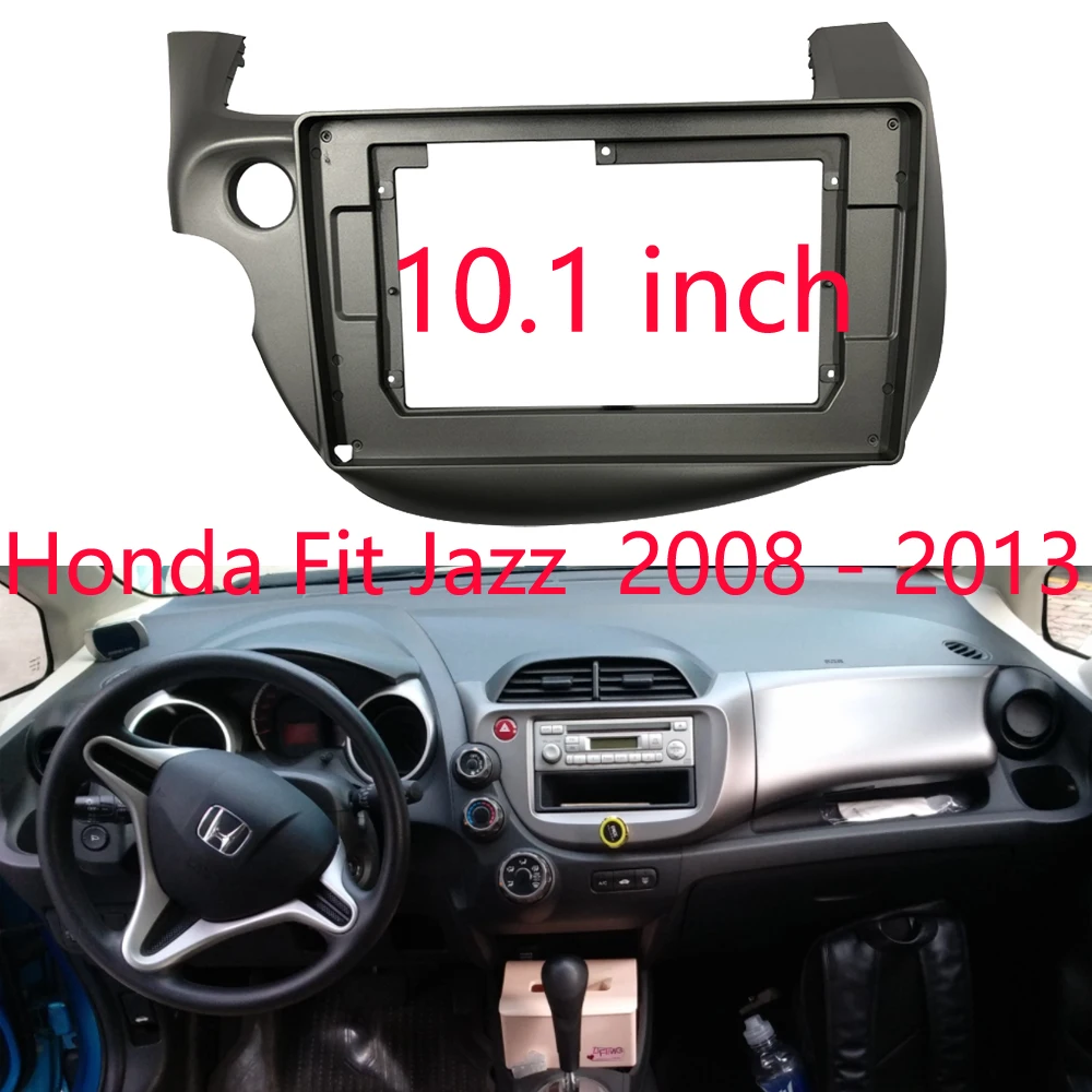 2 Din Car Fascia Panel Dash Mount Installation Double DVD Frame for Honda Fit Jazz 2008 - 2013