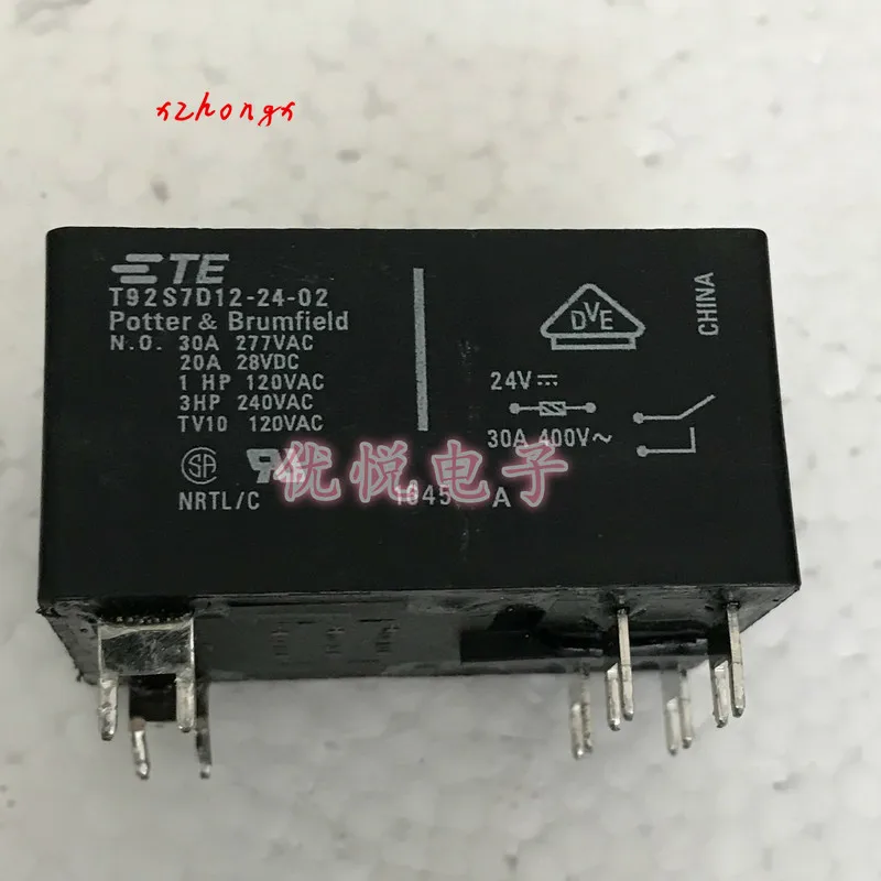 

New bulk Tyco T92S7D12-24-02 24V 30A high power relay DC24V