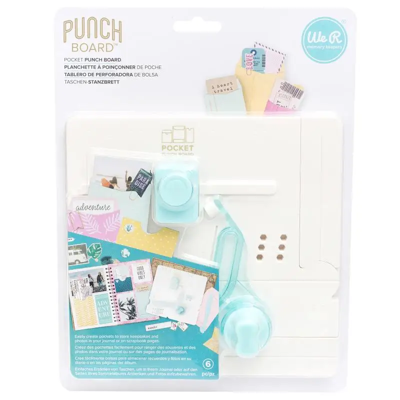 We R Pocket Punch Board Handbook Inner Page Storage Small Pocket Making Embossing Board Scrapbook Decoration Tool