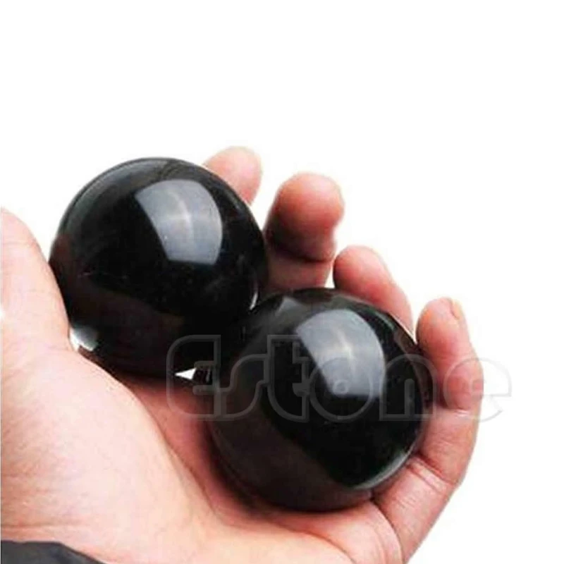 

50mm Asian Natural Black Obsidian Sphere Large Stone Needle Ball Healing Stone U2JD