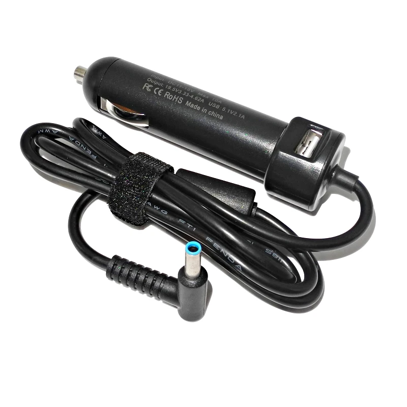 90W Laptop Car Charger for Hp EliteBook G3 246 G4 248 G1 250 G2 250 G3 250 G4 255 G2 255 G3 255 19.5V 2.31A 4.62A Laptop Adapter