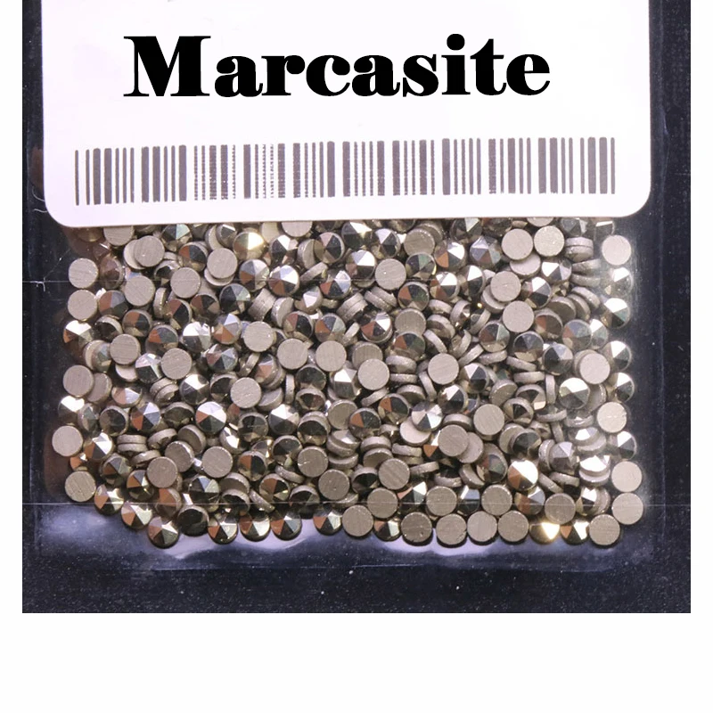 

1000pcs/bag Natural Marcasite Stones 0.9-2mm 3A Quality Loose Marcasite Gems for Jewelry Making Ring Rarring Necklace