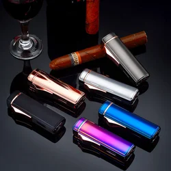 Triple Jet Butane Torch Lighter, Refillable Windproof Lighter, Rainbow Pocket Lighter with Adjustable Flame,Gift for Men