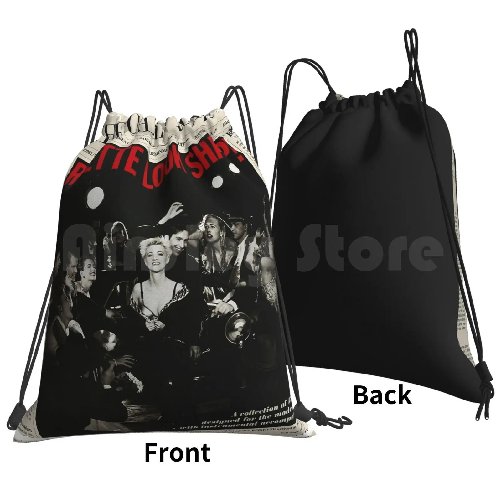 / Cover Backpack Drawstring Bag Riding Climbing Gym Bag Pop Music Blues Dance Music Pop Soft Music 80s Samvelvet Look It