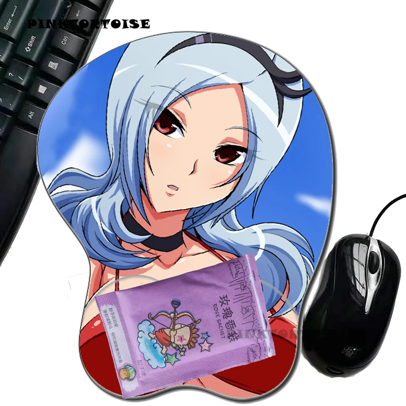 

PINKTORTOISE Anime Mousepad Creative Anime himeji mizukis 3D Chest Silicone MousePad Wrist Rest Support Drop Shipping