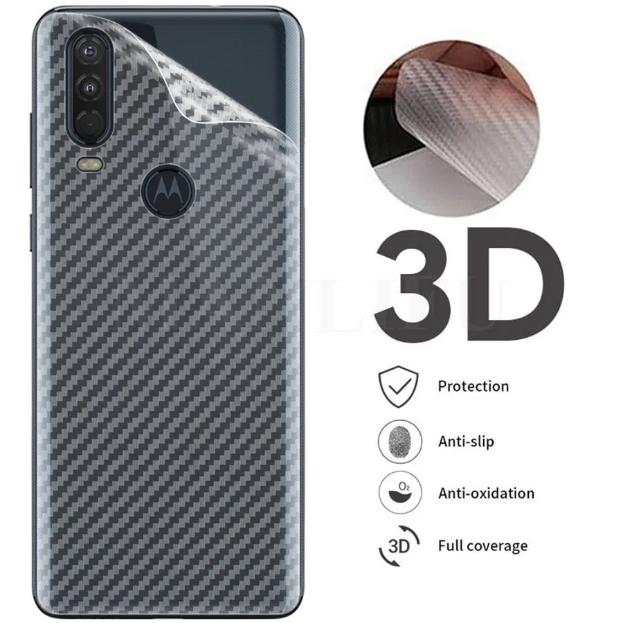 5Pcs/lot Clear 3D Back Carbon Fiber Film For Motorola Moto E5 E6 G8 G7 Plus Matte Screen Protector on Moto One Vision Z2 Play