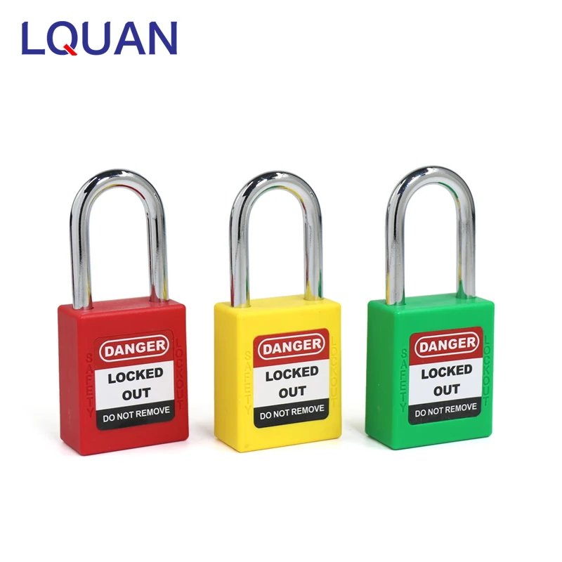 OEM manufacturer loto Safety Padlocks with 6mm hardened steel shackle and Master Keyed for Industrial lockout-tagout