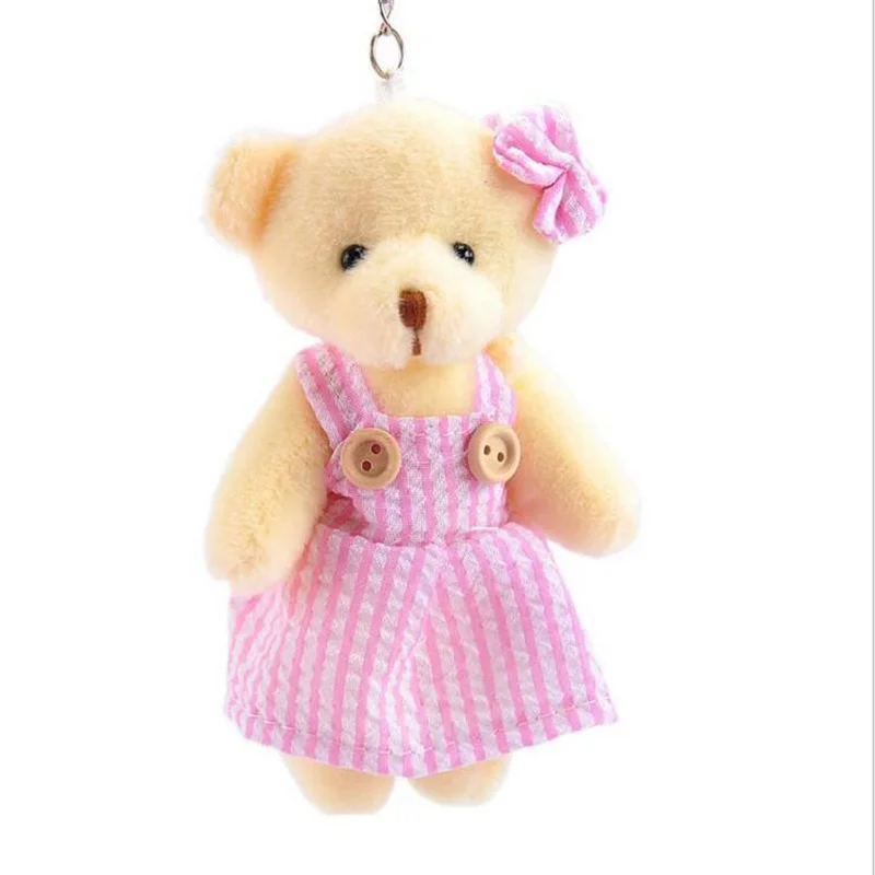 1PCS Couple Bear Plush Toy Cute Kids Toys Soft Interactive Baby Doll Mini Dolls For Girls Dolls & Stuffed Toys Pendants