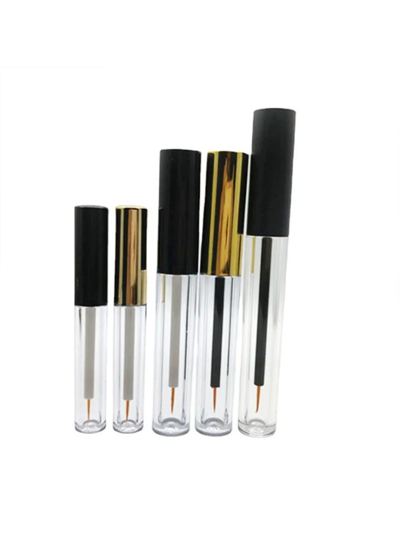 

2ml 4ml 5ML Mini Cosmetic Empty Eyelashes Tube Eyeliner Vials Bottle Makeup Organzier Container With Brush Plugs Make Up Tube