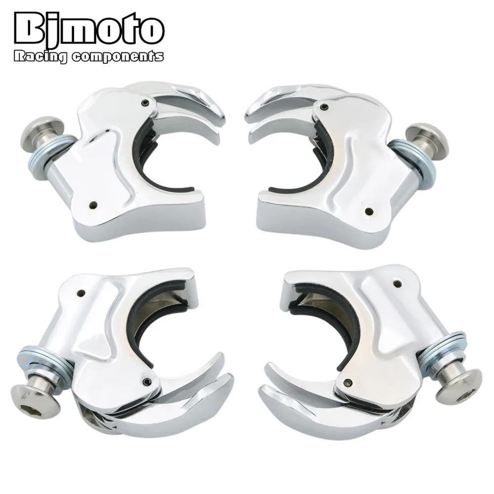 

Bjmoto Motorcycle Sportster Detach Quick Release 39mm Forks Windscreen Clamps for Dyna Rocker Motocross Windshield Clamp