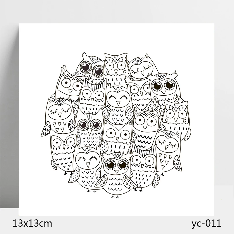 

AZSG Owl Clear Stamps/Seals For DIY Scrapbooking/Card Making/Album Decorative Silicone Stamp Crafts