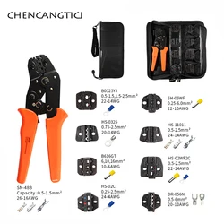 1 set crimping tool for 4.8 6.3 terminal crimper sn-48b crimping pliers wire 0.5-1.5mm2 alicate AWG 20-15 hand tool kit