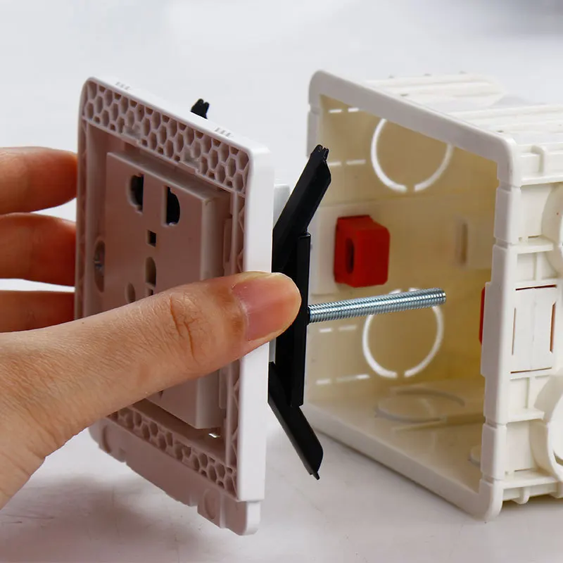 6Pcs Wall Switch Socket Cassette Repairer 86มม.ด้านล่างกล่องสกรูยึดสำหรับกล่องสวิทช์ยึดสนับสนุนRodไฟฟ้าอุปกรณ์เสริม